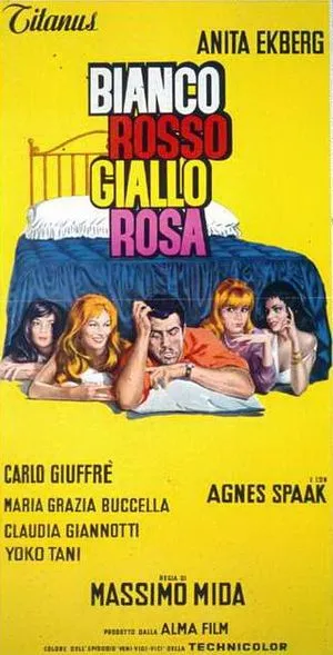 Bianco, rosso, giallo, rosa